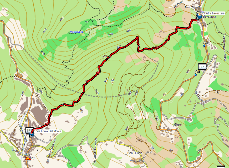 Sentiero Isoverde - Pietralavezzara